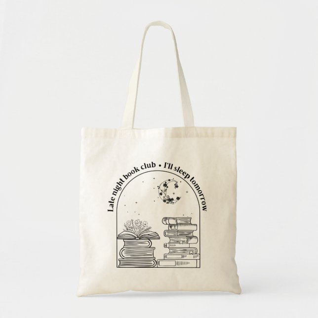 Tote Bag Club des livres tard le soir Fourre-tout (Devant)