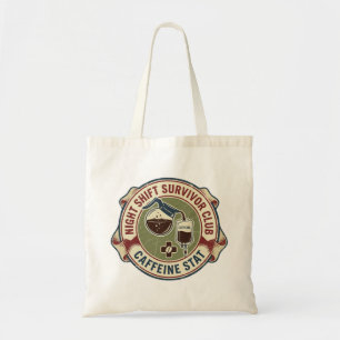 Tote Bag Club des survivants de l'équipe de nuit Caféine In