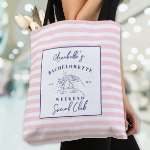Tote Bag Club Social Enterrement de Vie de Jeune Fille Prép