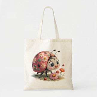 Tote Bag coccinelle florale