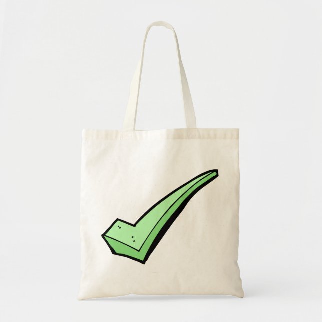 Tote Bag Coche Vert Symbole de Validation (Devant)