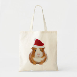 Tote Bag Cochon de Guinée à Père Noël casquette