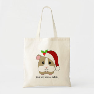 Tote Bag Cochon De Guinée De Noël Dans Un Chapeau De Père N