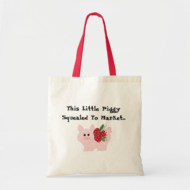 Tote Bag Cochon de Noël humoristique (Devant)