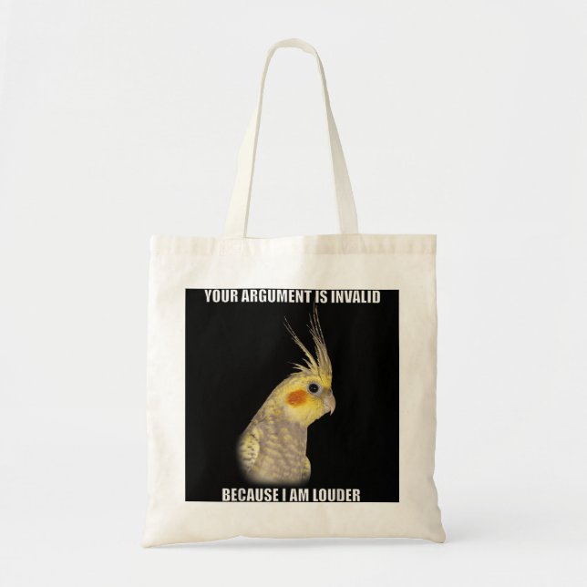 Tote Bag COCKATIEL Birds Drôle Cockatiels Design (Devant)