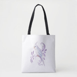 Tote Bag Cockatiel blanc