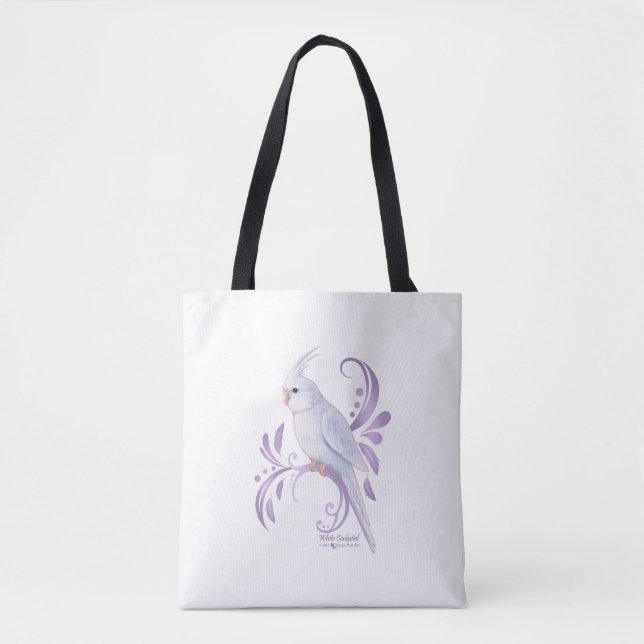 Tote Bag Cockatiel blanc (Devant)