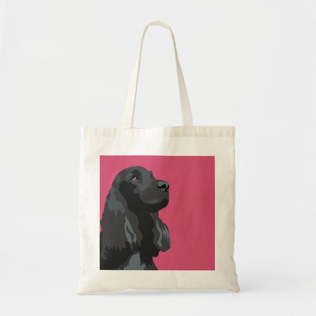 Tote Bag Cocker Spaniel - Noir - Modèles de race de base (Devant)