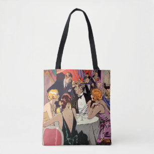 Tote Bag Cocktail Art déco vintage à la discothèque