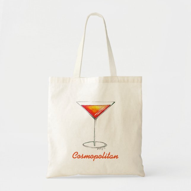 Tote Bag Cocktail cosmopolite New York City NYC Cosmo Fourr (Devant)