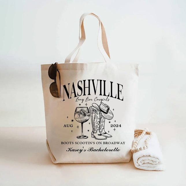 Tote Bag Cocktail sur mesure Nashville Bachelorette Rodeo (Créateur téléchargé)