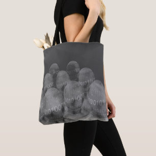 Tote Bag code binaire, homme et communications numériques.