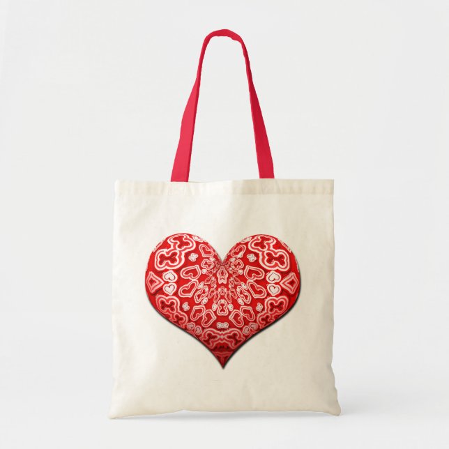 Tote Bag Coeur Abstrait (Devant)
