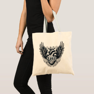 Tote Bag Coeur ailé