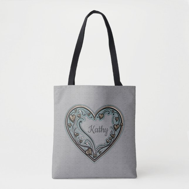 Tote Bag Coeur antique (Devant)