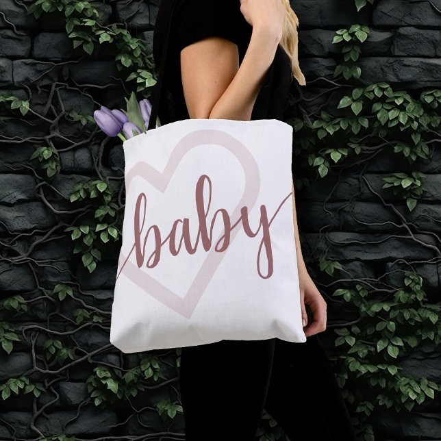 Tote Bag Coeur bébé | Script de floraison du Rose du désert (Créateur téléchargé)