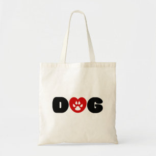 Tote Bag Coeur d'amour de chien