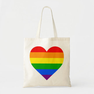 TOTE BAG "COEUR D'ARC-EN-CIEL "
