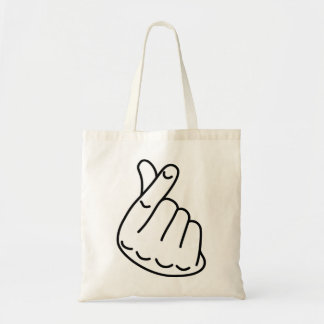 Tote Bag Coeur de doigt coréen