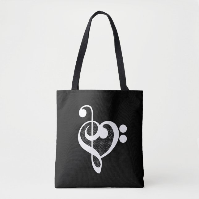 Tote Bag Coeur de musique - I Love Music (Devant)