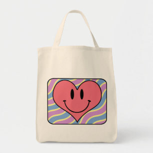 Tote Bag Coeur de sourire de Saint-Valentin de bande