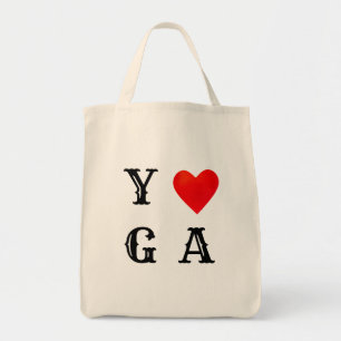 Tote Bag Coeur de yoga moderne
