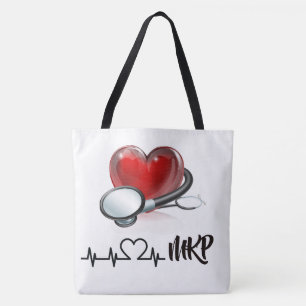 Tote Bag Coeur et stéthoscope Grand Monogramme Fourre-tout