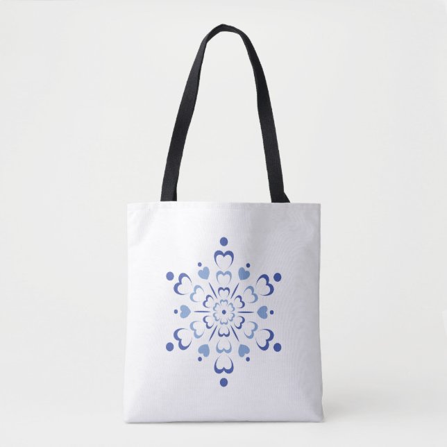 Tote Bag Coeur neigeux (Devant)