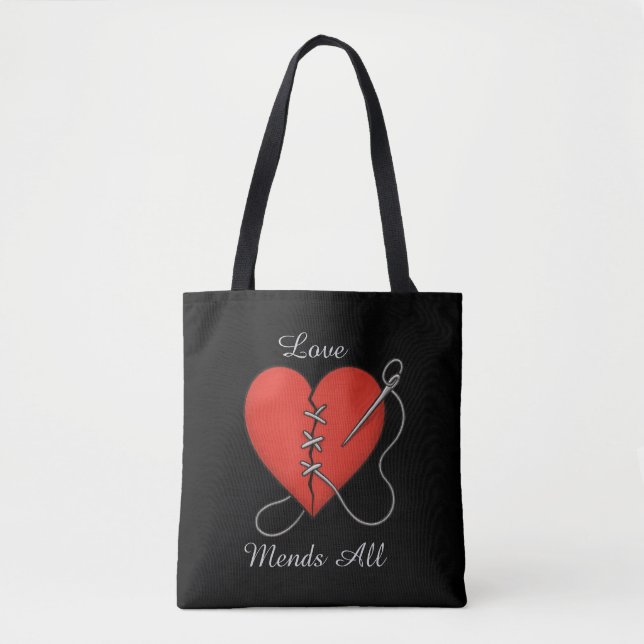 Tote Bag Coeur réparé (Devant)