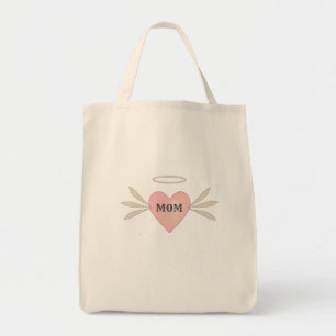 Tote Bag Cœur Rose Ailé