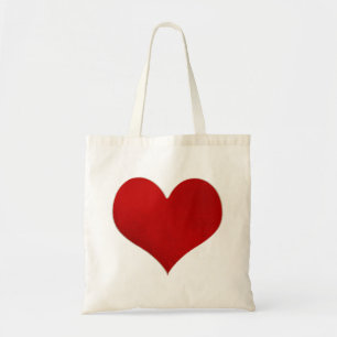 Tote Bag Cœur Rouge/Faux Feuille