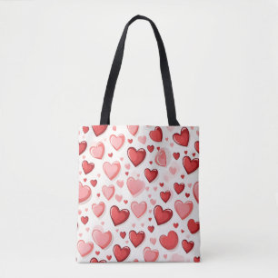 Tote Bag Coeur rouge Valentin collage