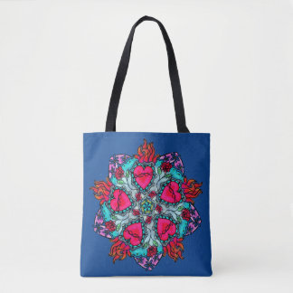 Tote Bag Coeur sacré de coeur flamboyant