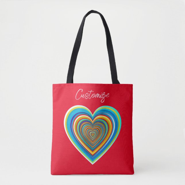 Tote Bag Coeur valentin multicolore Thunder_Cove (Devant)