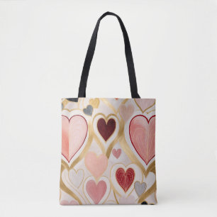 Tote Bag Coeurs d'amour