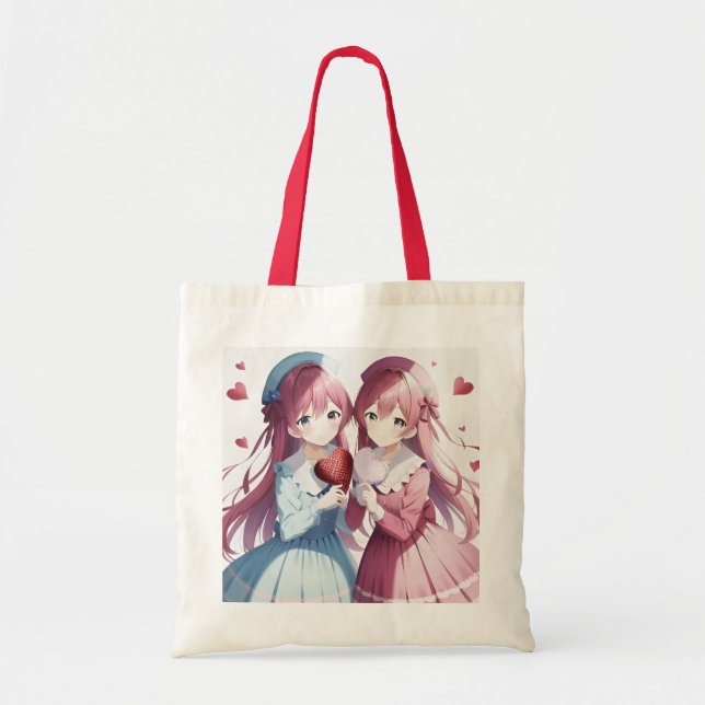 Tote Bag Coeurs d'Anime Valentine (Devant)