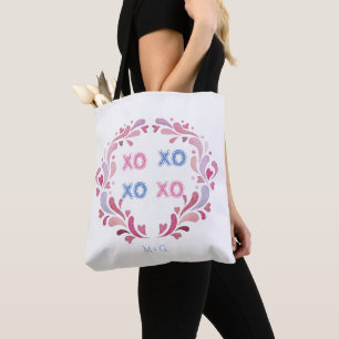 Tote Bag Coeurs de couronne ornementale XO XO Valentine's D