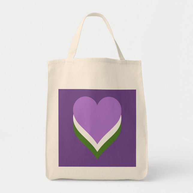 Tote Bag Coeurs de fierté de genre (Devant)