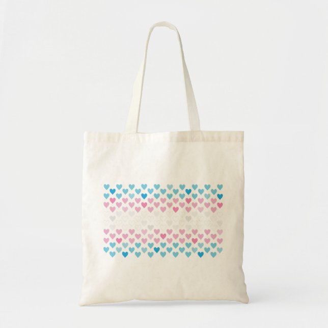 Tote Bag Coeurs de fierté transgenre (Devant)