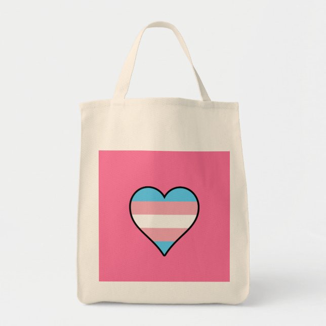 Tote Bag Coeurs de fierté transgenre (Devant)