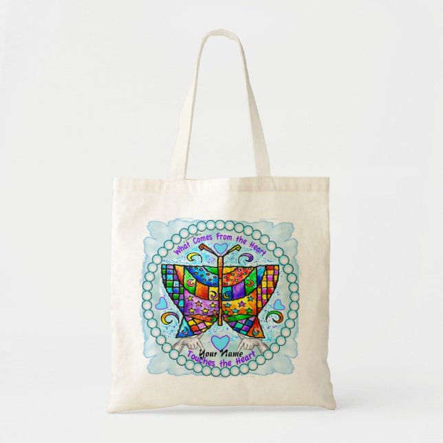Tote Bag Cœurs de papillon  (Devant)