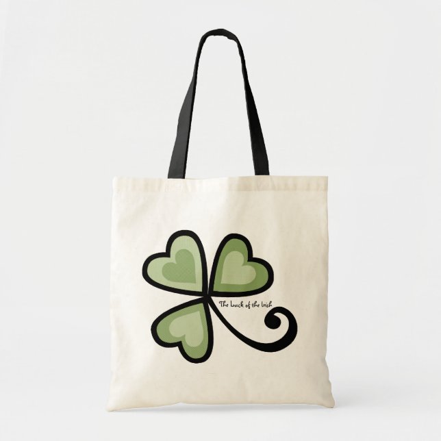 Tote Bag Coeurs de shamrock de patchwork (Devant)