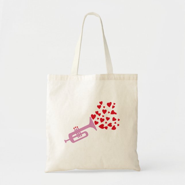 Tote Bag Coeurs de trompette (Devant)