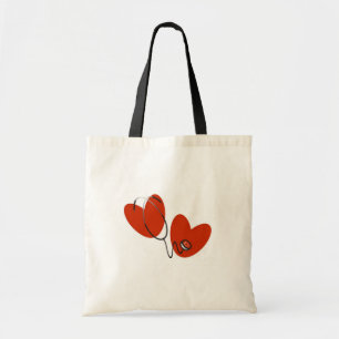 Tote Bag Coeurs et T-shirts et cadeaux de stéthoscope