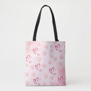 Tote Bag Coeurs roses