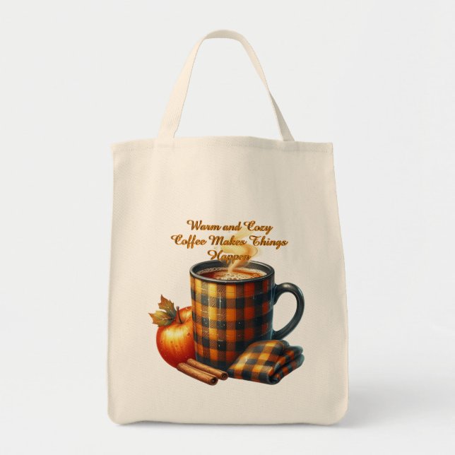 Tote Bag Coffee Makes Things Happen (Devant)