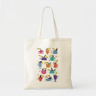 Tote Bag Coffee with Toucans