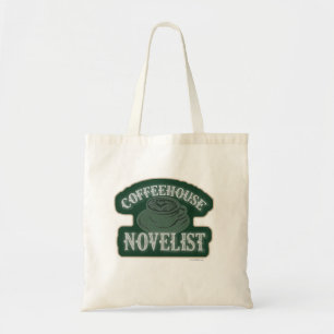 Tote Bag Coffeehouse Novelist Cool Green Auteur Motto