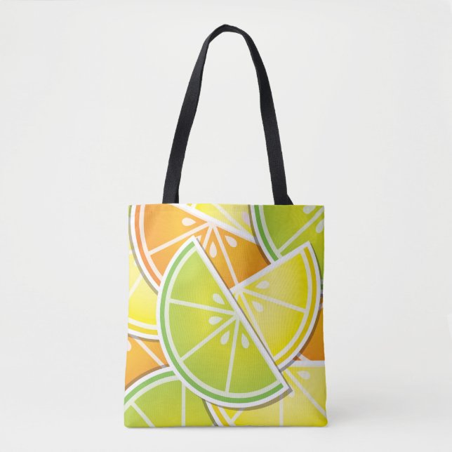 Tote Bag Coincés d'agrumes funky (Devant)