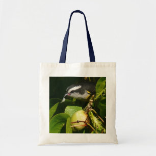 Tote Bag Colibri à gorge blanche mangeant Photographie trop